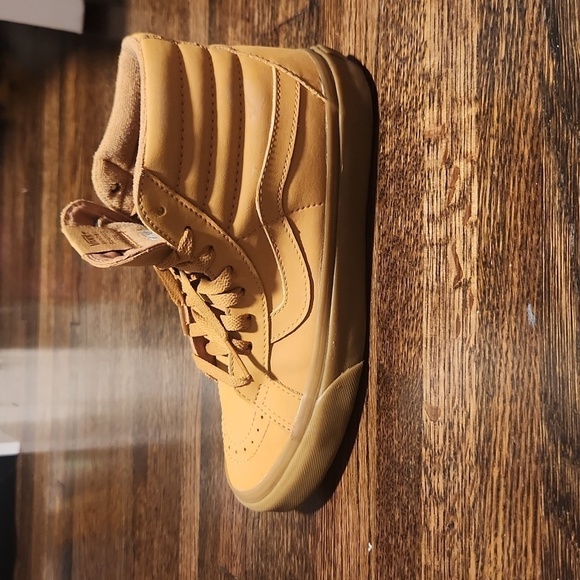 Vans Off the Wall Sk8 Hi Reissue Vansbuck Light Gum Mono Shoes - Picture 7 of 9